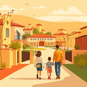 Met kinderen emigreren naar Spanje